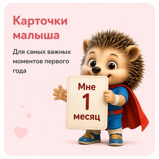 Карточки малыша — для самых важных моментов первого года